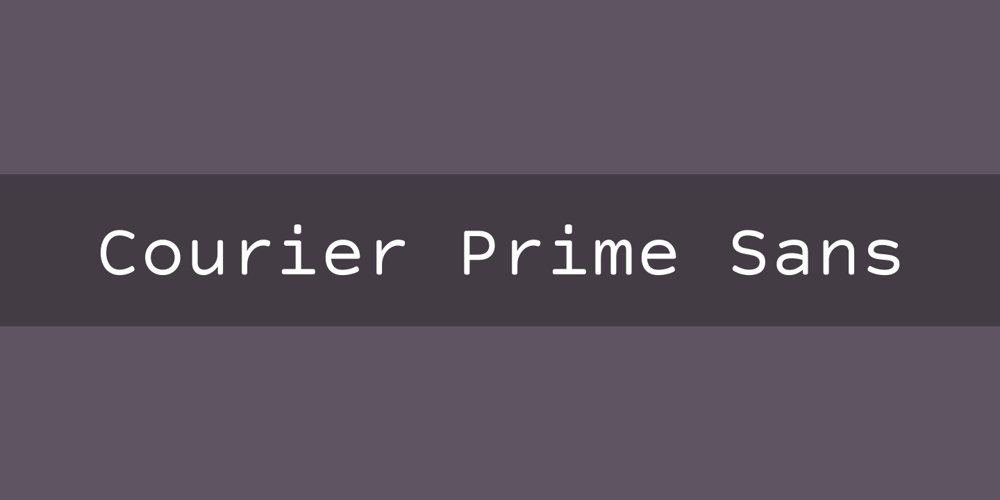 Пример шрифта Courier Prime Sans Regular